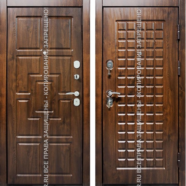 Стальная утеплённая дверь МДФ/МДФ 3127 Стальная утеплённая дверь МДФ/МДФ 3127